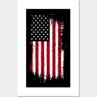 Grunge American Flag Posters and Art